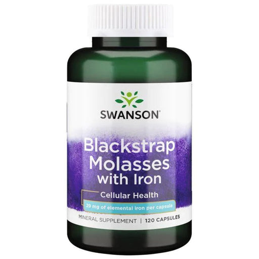 Swanson Blackstrap Molasses with Iron, 29mg - 120 caps | High-Quality Vitamins & Minerals | MySupplementShop.co.uk