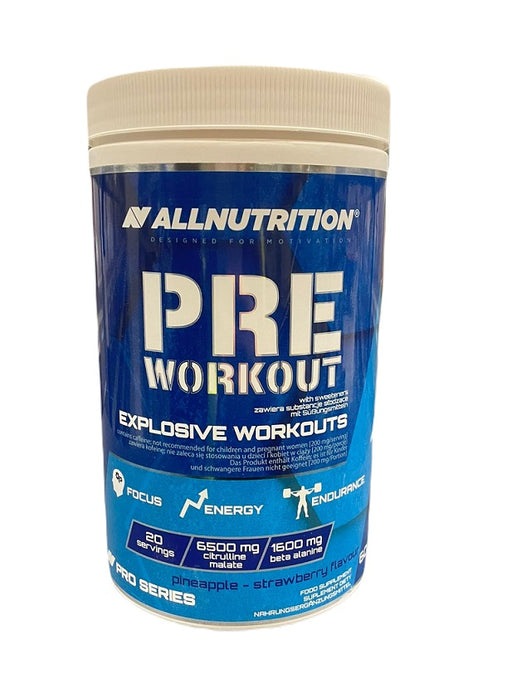 Allnutrition Pre Workout, Pineapple Strawberry - 600 grams | High-Quality Pre & Post Workout | MySupplementShop.co.uk