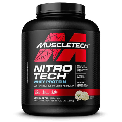 MuscleTech Nitro-Tech, Vanilla - 1800 grams | High-Quality Protein | MySupplementShop.co.uk