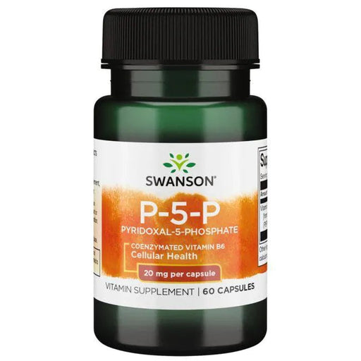 Swanson P-5-P (Pyridoxal-5-Phosphate) Coenzymated Vitamin B6, 20mg - 60 caps | High-Quality Vitamins & Minerals | MySupplementShop.co.uk