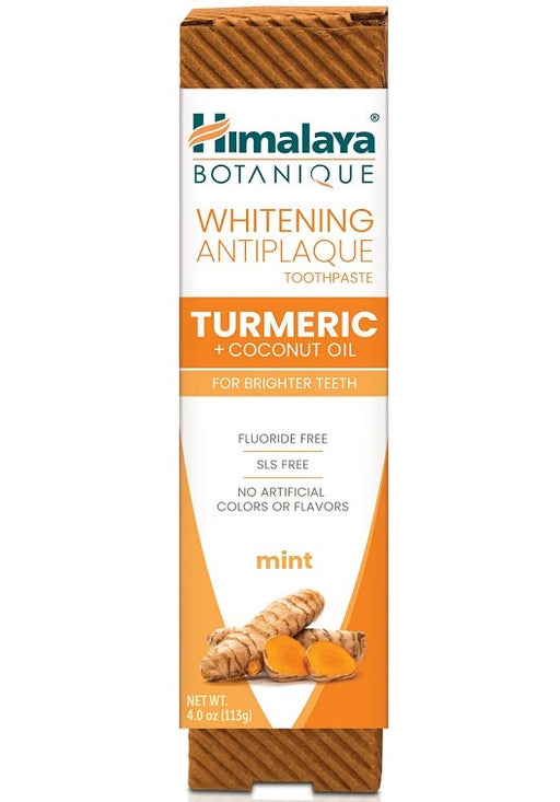 Himalaya Whitening Antiplaque Toothpaste Turmeric + Coconut Oil, Mint - 113g | High Quality Oral Care Supplements at MYSUPPLEMENTSHOP.co.uk