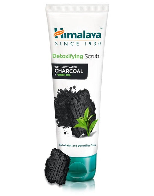 Himalaya Detoxifying Scrub with Activated Charcoal & Green Tea - 75 ml. | High Quality Skincare Supplements at MYSUPPLEMENTSHOP.co.uk